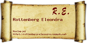 Rottenberg Eleonóra névjegykártya